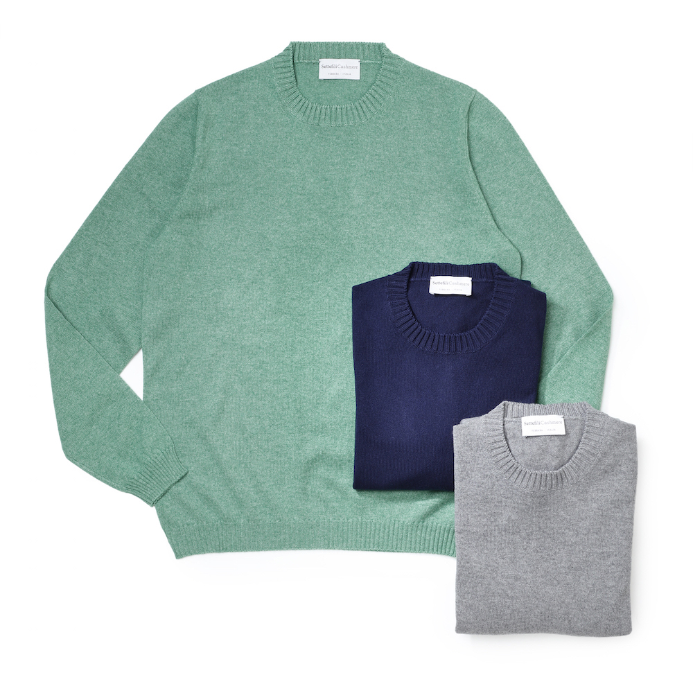 セッテフィーリカシミア / BR別注 クルーネック ニット(カシミア&シルク) B.R.ONLINE - Style Web Magazine & Online Shop | ビー・アール