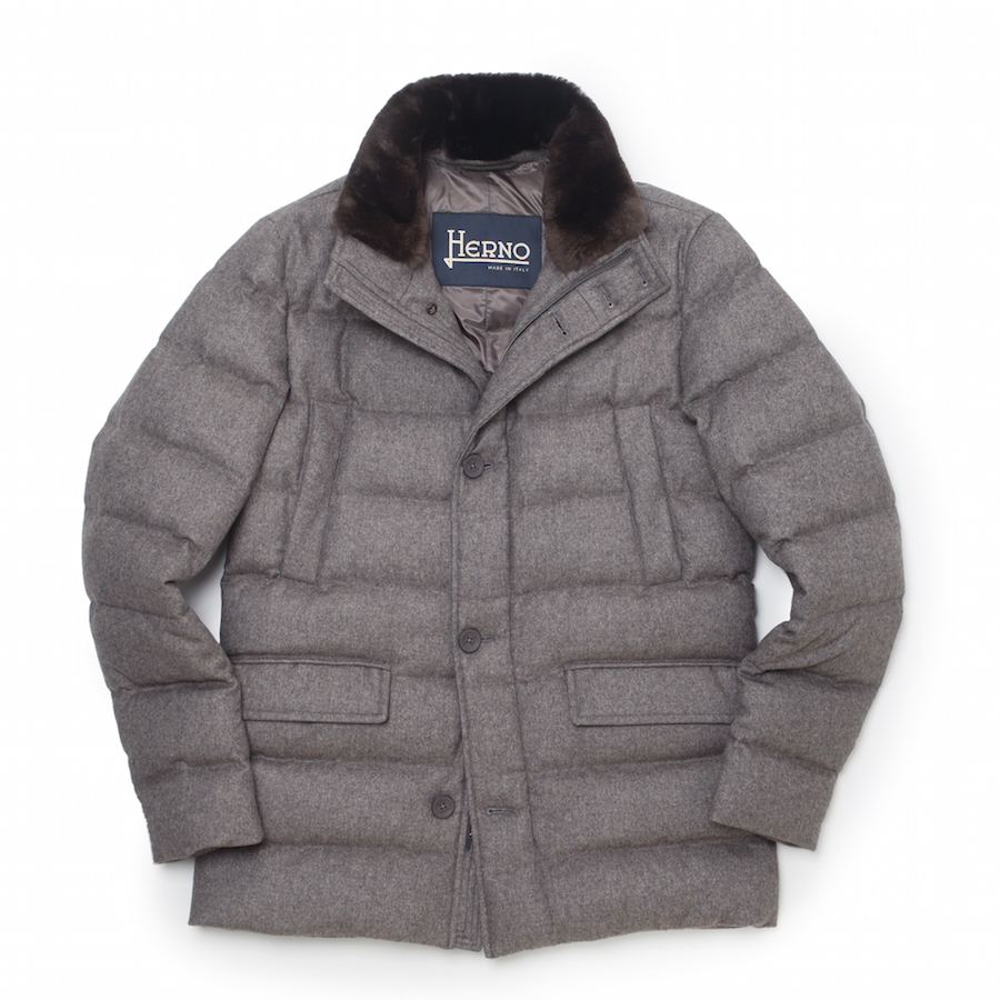 ヘルノ　ロロピアーナ・カシミヤシルク生地　ダウン HERNOダウンロロピアーナカシミアシルク生地
