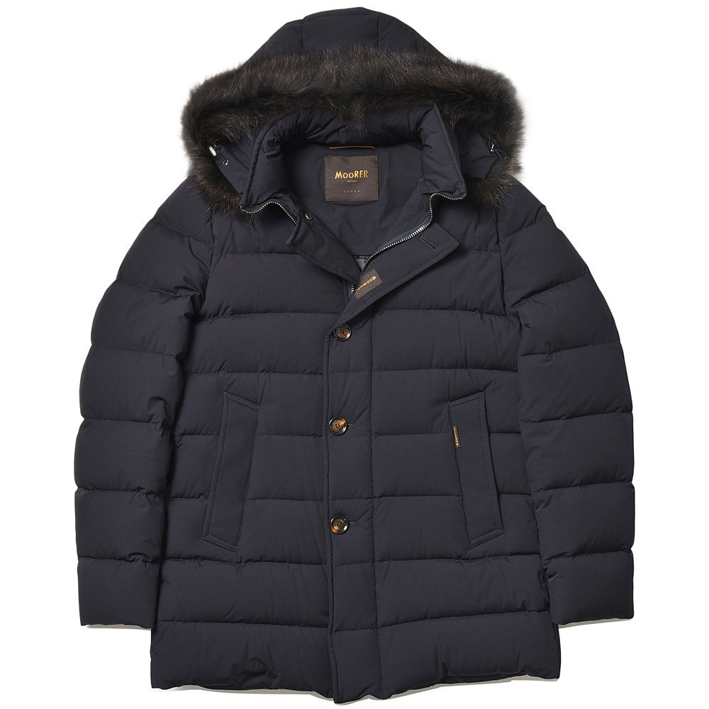 MOORER ムーレー　ファー付　フーディー ナイロン　ダウン　ジャケット MOORER ムーレー ファー付 フーディー ナイロン ダウン ジャケット